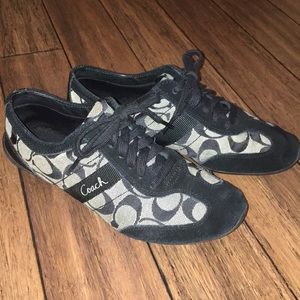 Coach Baylee tennis shoes black and gray